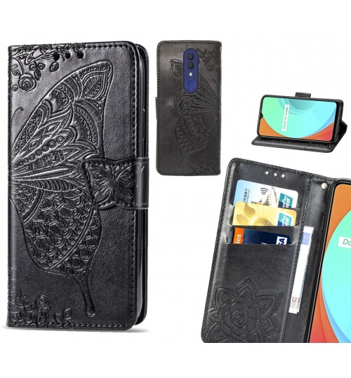 Alcatel 1x case Embossed Butterfly Wallet Leather Case