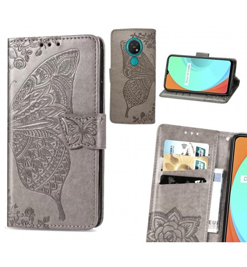 Nokia 7.2 case Embossed Butterfly Wallet Leather Case