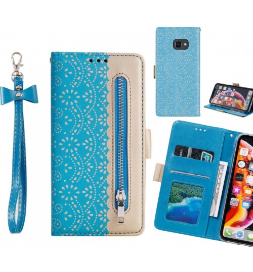 Galaxy Xcover 4s Case Multifunctional Wallet Case - Blue