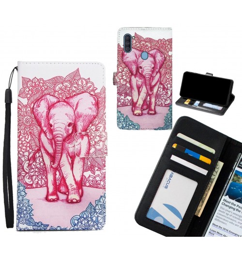 Samsung Galaxy A11 case 3 card leather wallet case printed ID