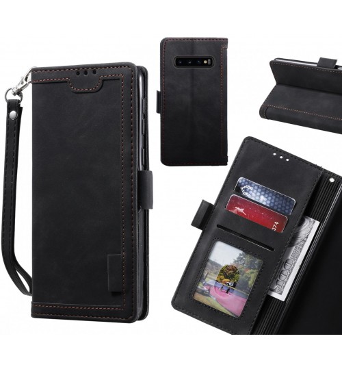 Galaxy S10 PLUS Case Wallet Denim Leather Case Cover