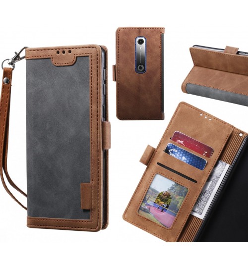 Vodafone N10 Case Wallet Denim Leather Case Cover - Grey