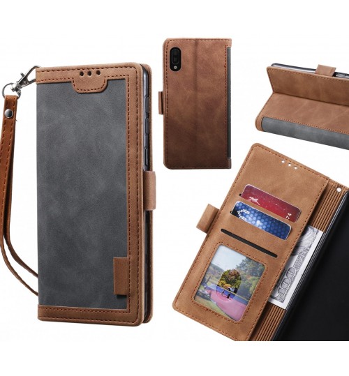 Huawei Y6 Pro 2019 Case Wallet Denim Leather Case Cover - Grey