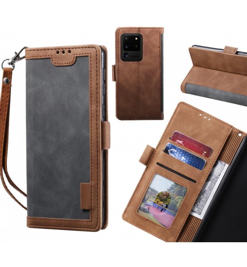 Galaxy S20 Ultra Case Wallet Denim Leather Case Cover