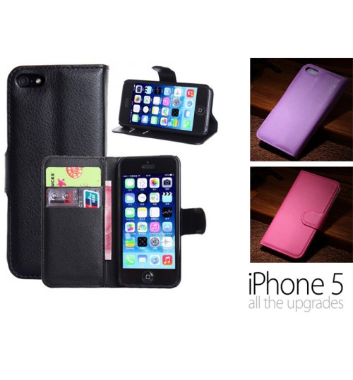 iPhone 5 5s wallet leather case