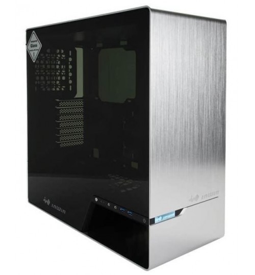 InWin 905 ATX Mid Tower with 3 ARGB Fans - Front Addressable RGB Display - Quick Release Tempered Glass Side Panel - Gaming Aluminum Computer Case