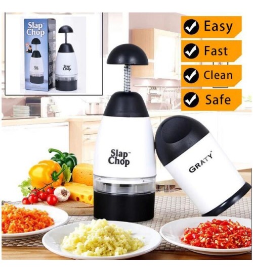 Manual Garlic Press Crusher Squeezer Slap Chop Food Chopper