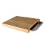 Bamboo Chopping Board with Sliding Stainless Steel Tray