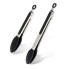 Silicone Tongs Kitchen Food Cooking Salad Serving Non-stick 9/12'' BBQ Clip