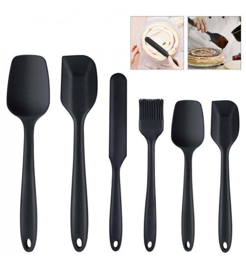 6X Silicone Spatulas Heat Resistant Set Cooking Spoon Spatula Utensils Kitchen