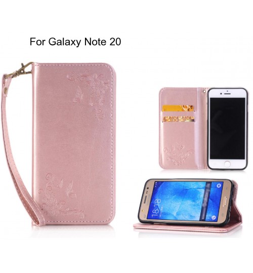 Galaxy Note 20 CASE Premium Leather Embossing wallet Folio case