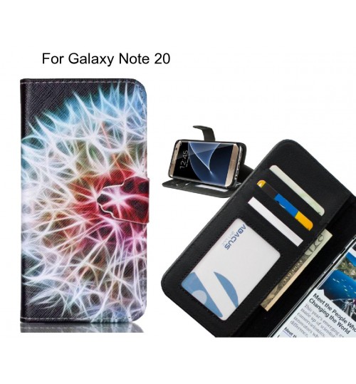 Galaxy Note 20 case 3 card leather wallet case printed ID