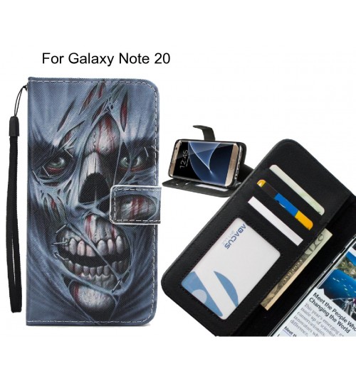 Galaxy Note 20 case 3 card leather wallet case printed ID