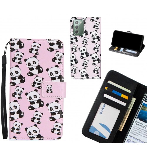 Galaxy Note 20 case 3 card leather wallet case printed ID