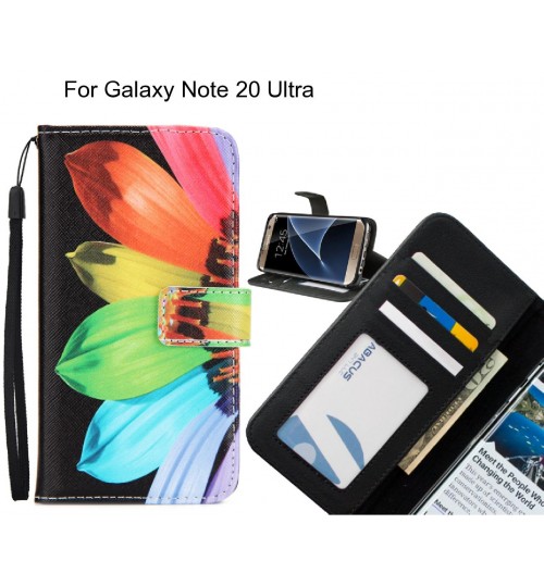 Galaxy Note 20 Ultra case 3 card leather wallet case printed ID