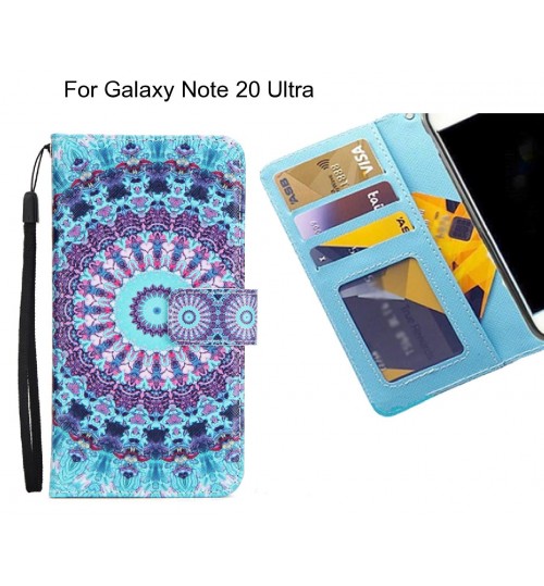 Galaxy Note 20 Ultra case 3 card leather wallet case printed ID