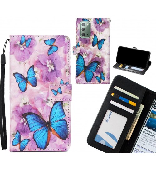 Galaxy Note 20 case 3 card leather wallet case printed ID