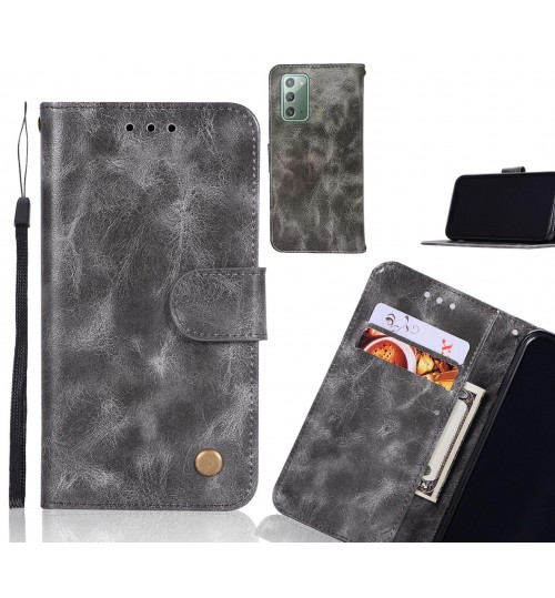 Galaxy Note 20 Case Vintage Fine Leather Wallet Case