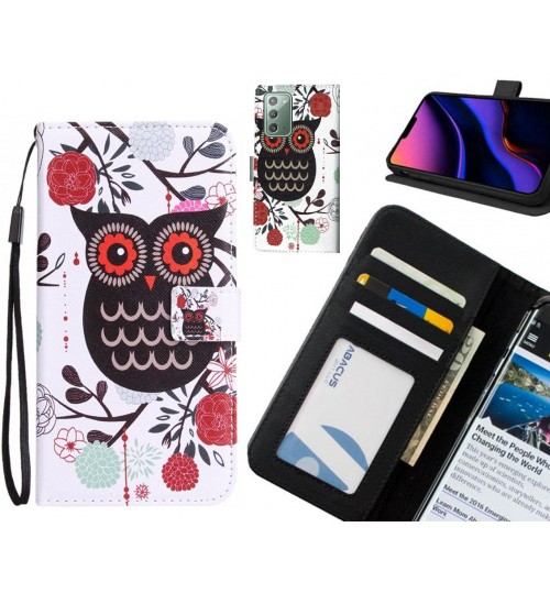 Galaxy Note 20 case 3 card leather wallet case printed ID