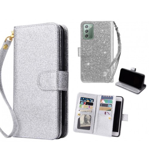 Galaxy Note 20 Case Glaring Multifunction Wallet Leather Case