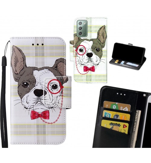 Galaxy Note 20 Case wallet fine leather case printed