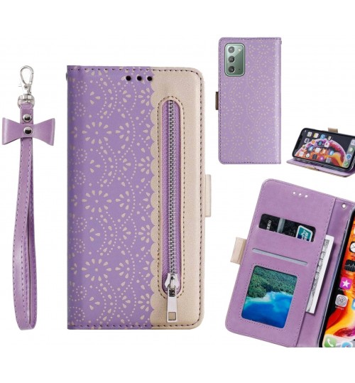 Galaxy Note 20 Case Multifunctional Wallet Case - Purple