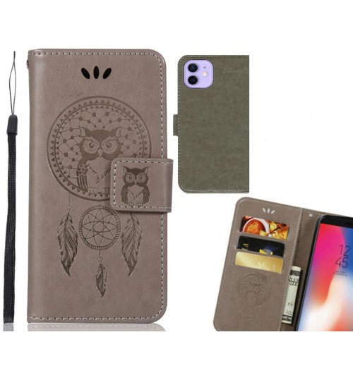 iPhone 12 Case Embossed wallet case owl