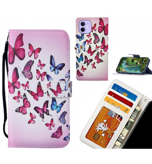 iPhone 12 case leather wallet case printed ID