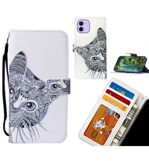 iPhone 12 case leather wallet case printed ID