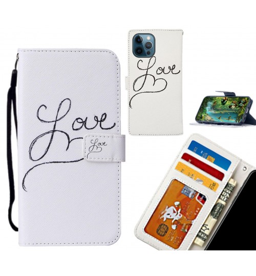 iPhone 12 Pro case leather wallet case printed ID