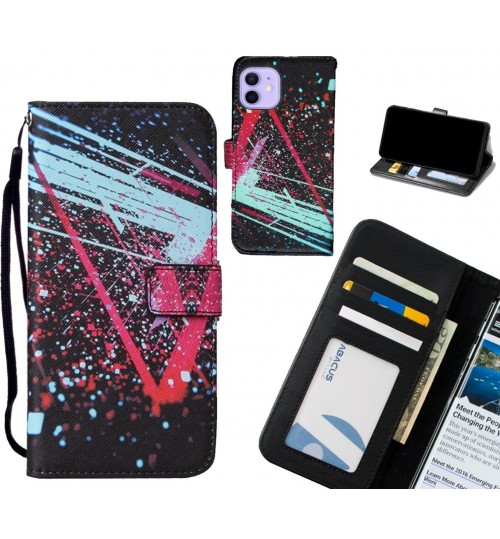 iPhone 12 case leather wallet case printed ID