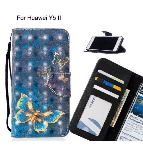 Huawei Y5 II Case Leather Wallet Case 3D Pattern Printed