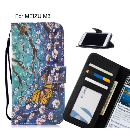 MEIZU M3 Case Leather Wallet Case 3D Pattern Printed