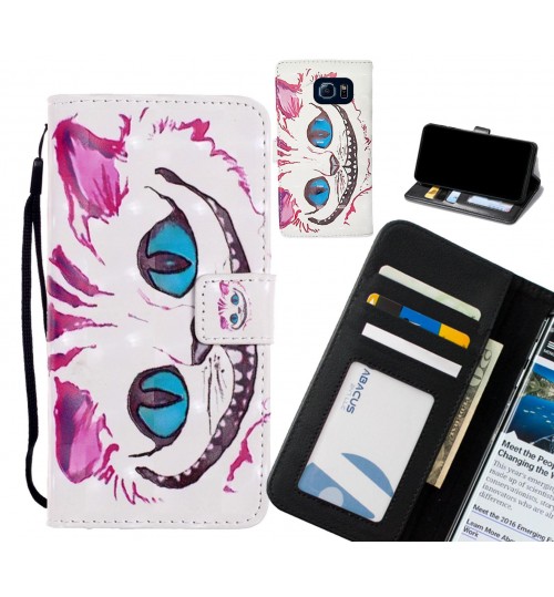 Galaxy S6 Case Leather Wallet Case 3D Pattern Printed