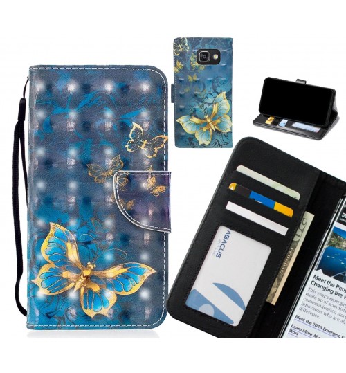 Galaxy A3 2016 Case Leather Wallet Case 3D Pattern Printed