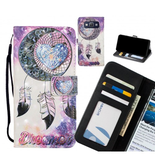 Galaxy A5 Case Leather Wallet Case 3D Pattern Printed