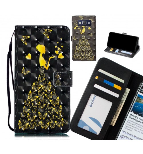 Galaxy A5 Case Leather Wallet Case 3D Pattern Printed