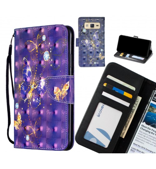 Galaxy J2 Case Leather Wallet Case 3D Pattern Printed