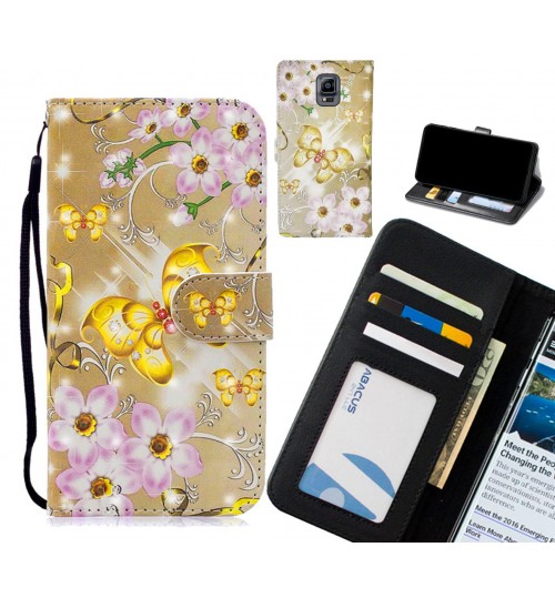 Galaxy Note 4 Case Leather Wallet Case 3D Pattern Printed