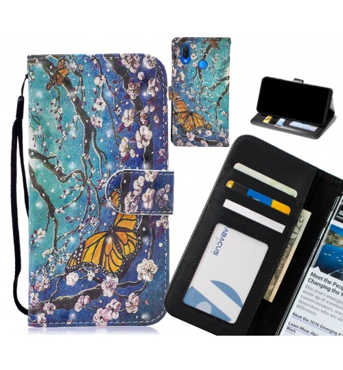 Huawei Nova 3I Case Leather Wallet Case 3D Pattern Printed