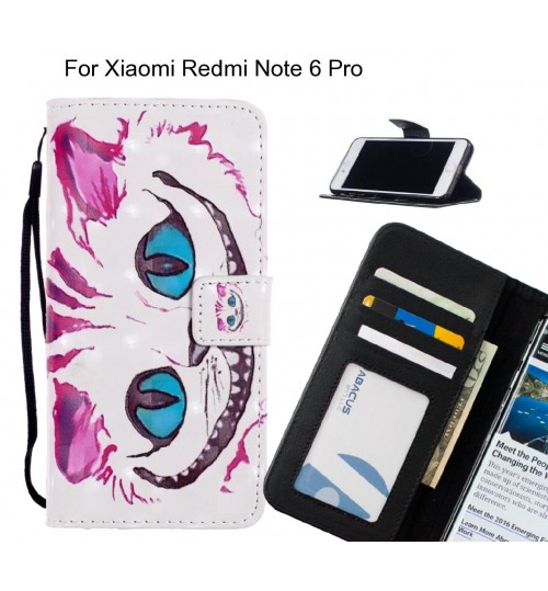 Xiaomi Redmi Note 6 Pro Case Leather Wallet Case 3D Pattern Printed