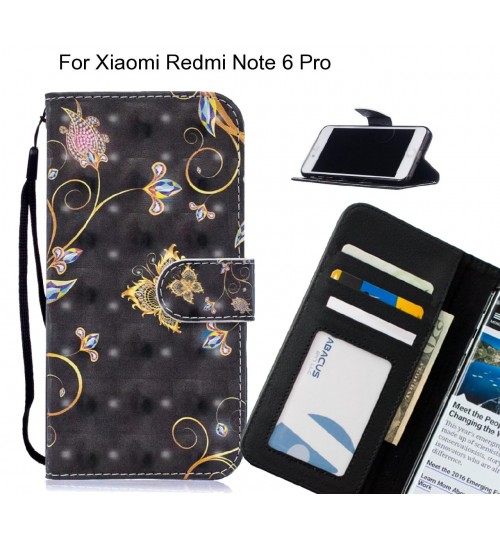 Xiaomi Redmi Note 6 Pro Case Leather Wallet Case 3D Pattern Printed