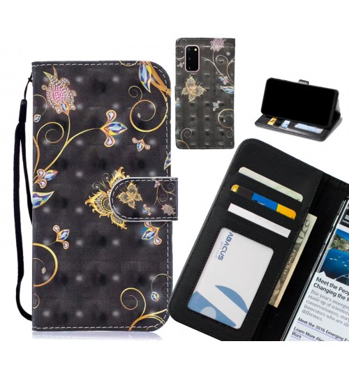 Galaxy S20 Case Leather Wallet Case 3D Pattern Printed