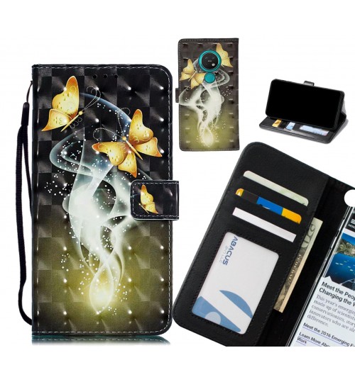 Nokia 7.2 Case Leather Wallet Case 3D Pattern Printed