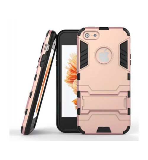 iPhone 5 5s SE Case Dual Layer Defender Slim Hybrid Kickstand Case