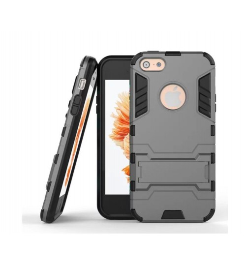 iPhone 5 5s SE Case Dual Layer Defender Slim Hybrid Kickstand Case