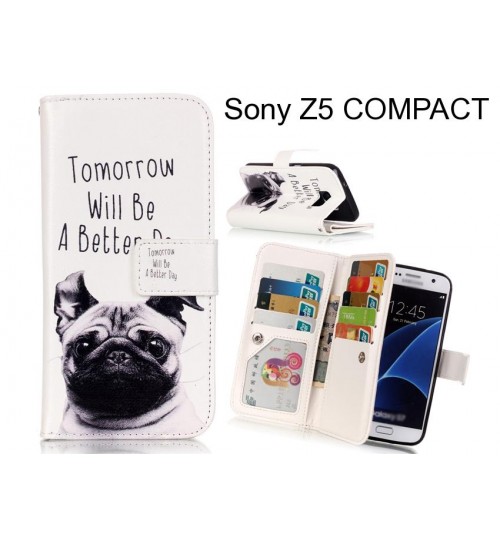 Sony Z5 COMPACT case Multifunction wallet leather case