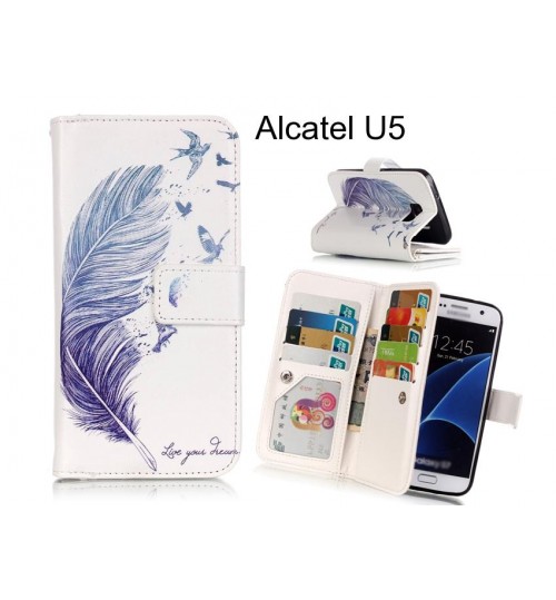 Alcatel U5 case Multifunction wallet leather case