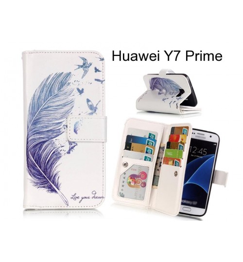 Huawei Y7 Prime case Multifunction wallet leather case