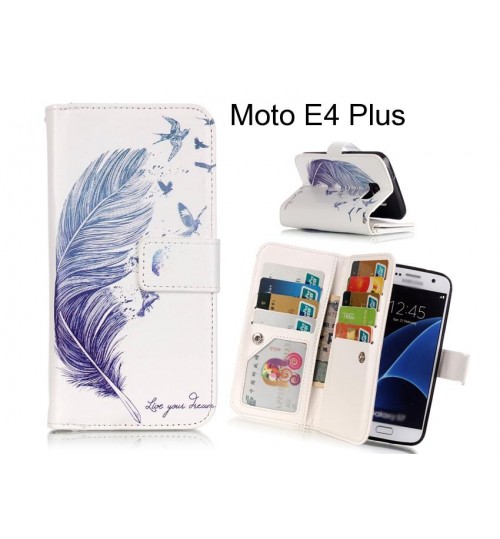 Moto E4 Plus case Multifunction wallet leather case